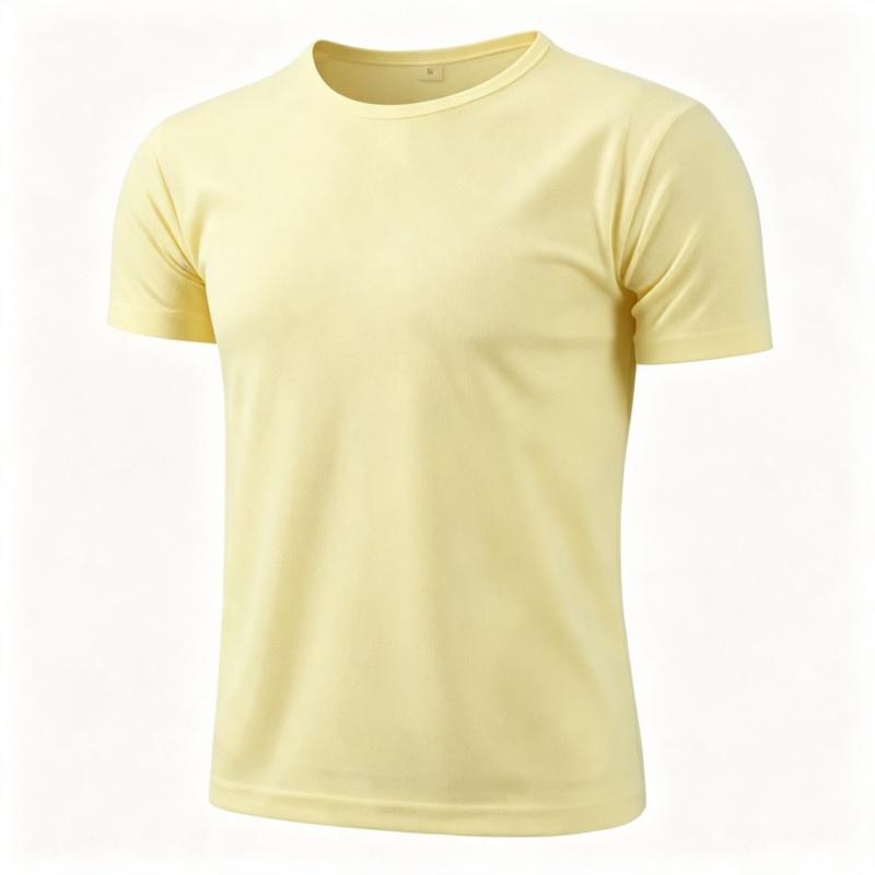 Men's Solid Color Mesh Quick Drying T-shirt Round Neck Short Sleeved Sports Top Summer Fitness Running Casual Base Shirt Unisex