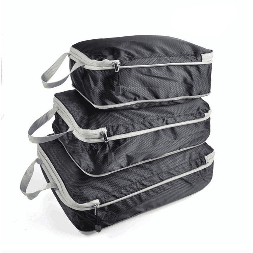 4pcs/Set Large Capacity Travel Luggage Organiser Waterproof Compression Nylon Travel Bag