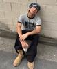 THEVINYLHOUSE Cowboy Pictogram Ringer Tee Gray