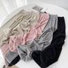 Autumn and Winter Towel Pants Thickened High-waisted Gray Straight-leg Pants Lace-up Fluffy Wide-leg Pants Versatile Drape Pants Sweatpants