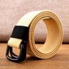 Men's Canvas & Leather Double Ring Stretch Belt