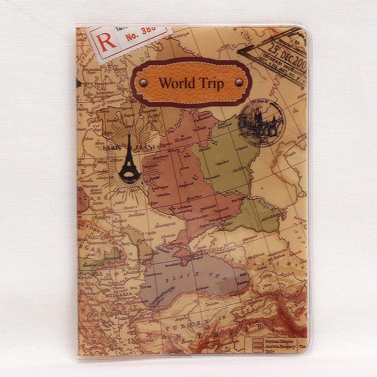 Détenteur De Passeport - Carte Du Monde Vintage KSTEE