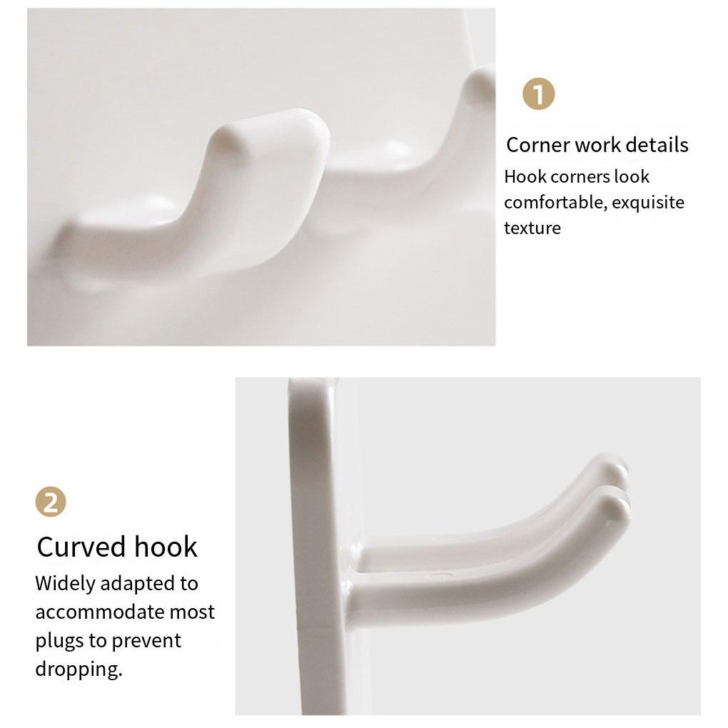 4 Stück Kunststoff Klebehaken Starke Tragfähigkeit Einfache Installation Selbstklebende Stecker- und Steckdosenleiste