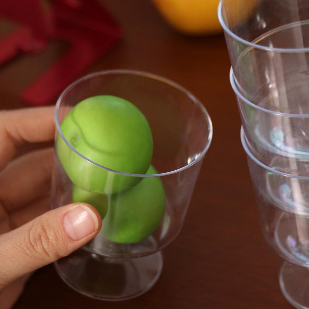 20pcs Plastic Disposable Goblet Hard Cupcake Cup Party Supplies Disposable Dessert Cup Party