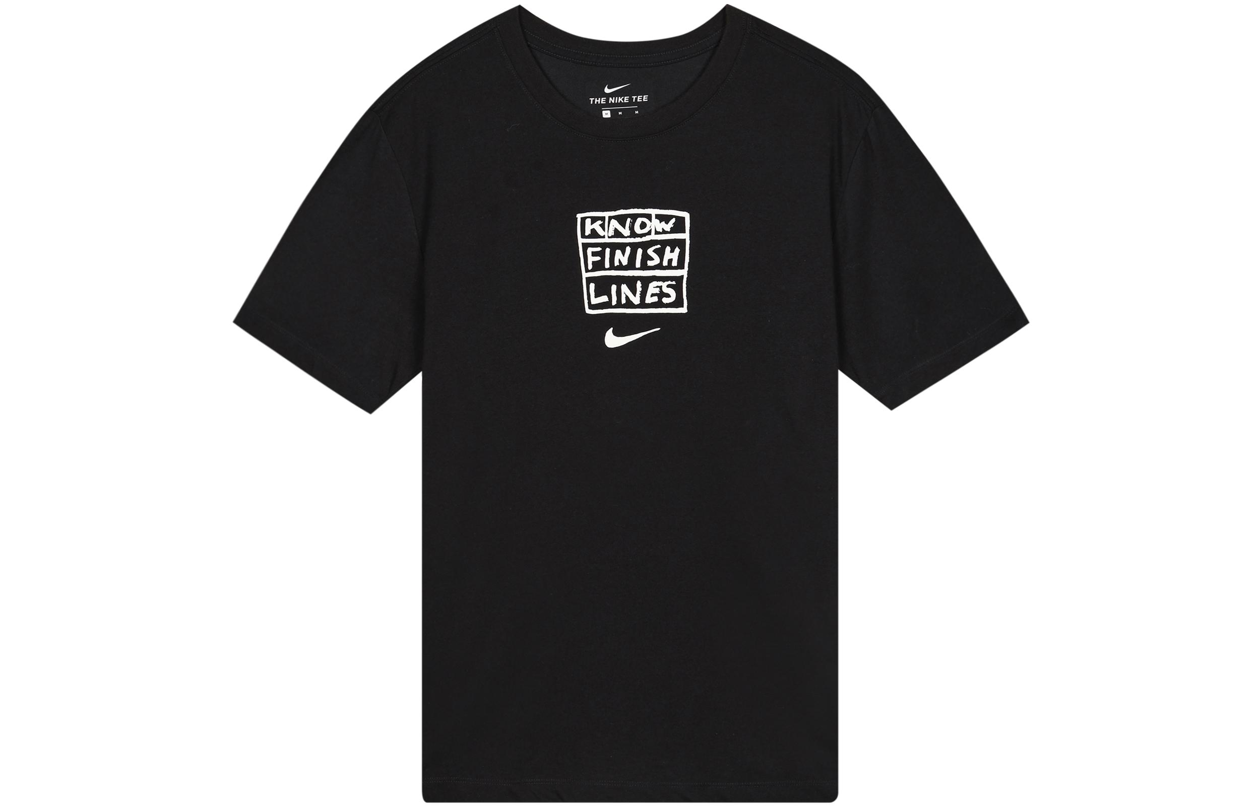 

Nike T Shirts Men s Crew Neck Moderate Straight Fit AO0630-010 L