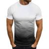 Summer Thin Loose Short Sleeve Fashion 3D Gradient Printed Round Collar Leisure Oversized Men's T-shirts