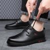 Spring and Autumn New Casual Men's Shoes Men's Lace-Up Business Casual Shoes Men's Leather Shoes Flat Heel Single Shoes Leather Shoes