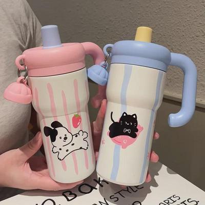 Elegante Vaso Termo de Acero Inoxidable 316 con Pajita para Mujeres y Hombres, Gran Capacidad, Retención de Frío/Hielo