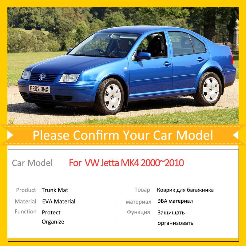 Car Trunk Mat For Volkswagen VW Jetta Bora City Clásico A4 1J MK4 2000~2010 Cargo Boot Pad Protective EVA Waterproof Carpet