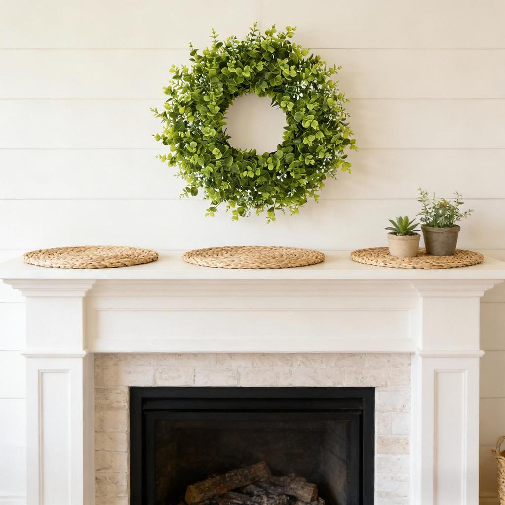 Kai Jin Eucalyptus Leaf and Berry Wreath - Rustic Farmhouse Spring/Summer Wall Decor