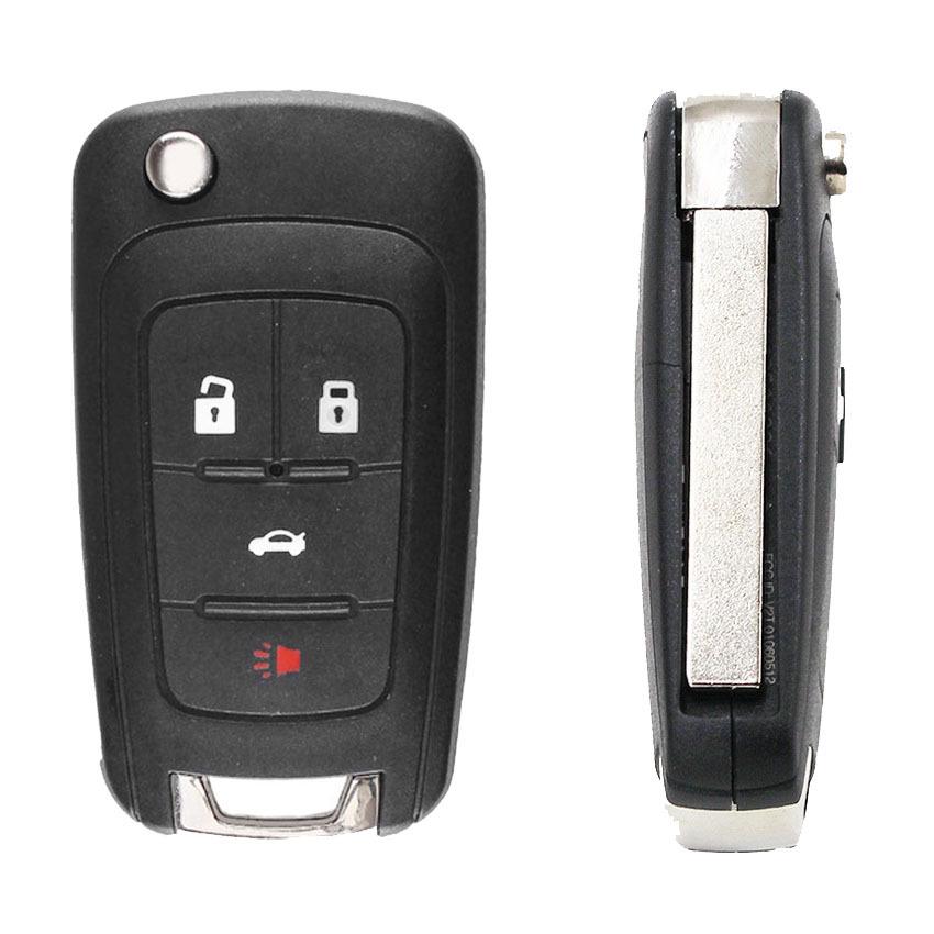 Compatible XFL 3+1 Button Folding Remote Key with 433 MHz Frequency and 46 Chip