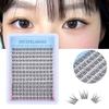 Large Capacity DIY Fishtail False Eyelashes - Natural Segmented Clusters with Black Stem for Daily Wear