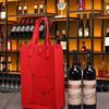 Felt Wine Bottle Bag Double Bottles Great Load Bearing Handheld Beverage Packaging Handbag Gift Wrap Storage Pouch Wine Tote Bag