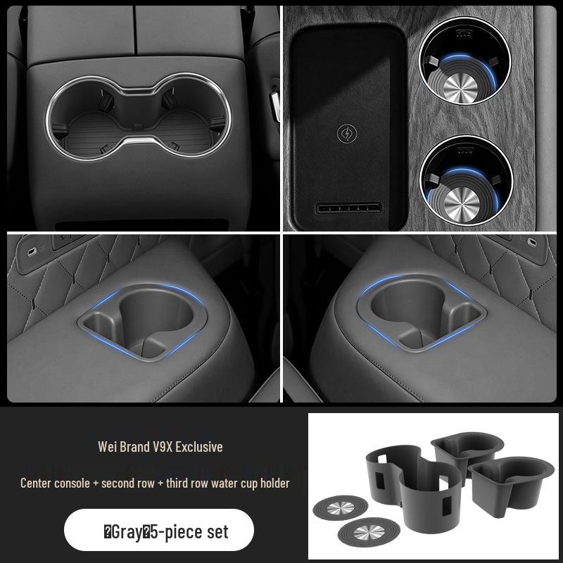 Wey V9X Center Console Anti-slip Silicone Cup Holder Pad for Car Interior
