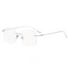 Gold Silver Frame Rimless Women Square Glasses Fashion Retro Frameless Eyewear Frame Eyeglasses Anti Blue Light Radiation