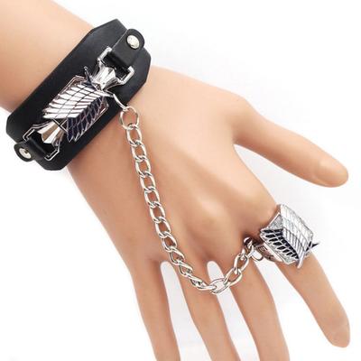 Amine Attack On Titan Cosplay Props Bracelet + Finger Ring, Fans Collection
