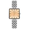 Gedi Retro Women's Square Dial Quartz Watch with Steel Band - Versatile Waterproof Wristwatch for Daily Commute and Work.