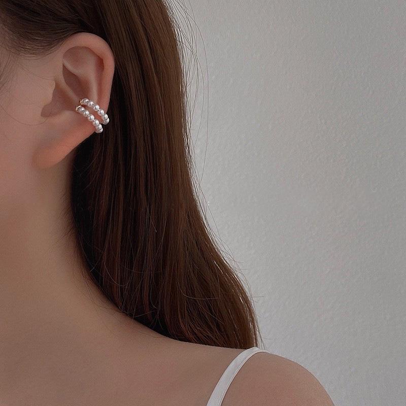 Double Layer Pearl Ear Cuff – No Piercing Needed (2021 Trending Fashion)