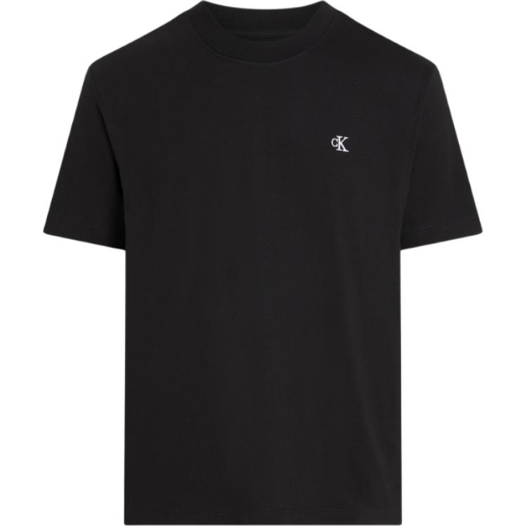 Calvin Klein Letter Logo Round Neck Short Sleeve T-Shirt Men Tops Black J30J327473-BEH