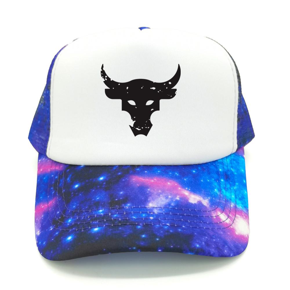 Dwayne Johnson Brahma Bull Tattoo Trucker Cap Unisex Baseball Caps Cool Summer Mesh Net Dwayne Johnson Hat Snapback Hats MZ