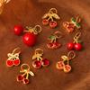 Stainless Steel Cherry Fruit Design Pendant for DIY Bracelets & Necklaces