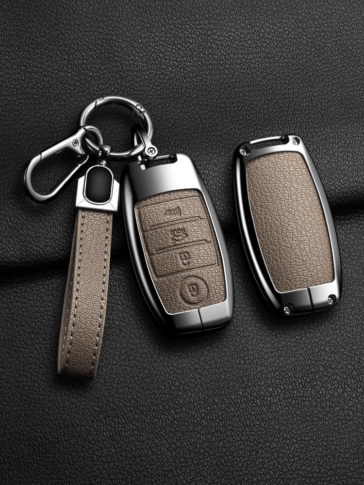 High Quality Zinc Alloy Leather Car Key Case Cover For Kia Sportage Cerato Optima K2 K3 K4 K5 Rio Picanto Soul Sorento Sedona