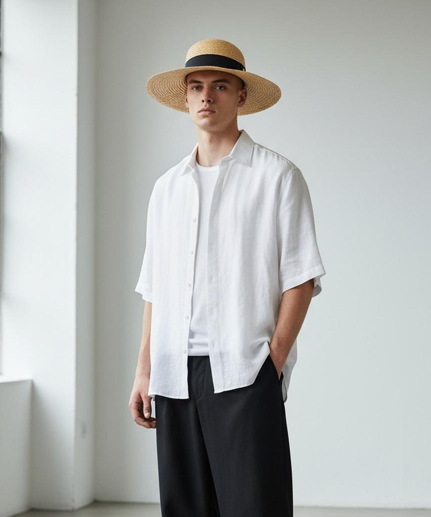 Yunibeosyeolkemiseuteuli Wire Round Raffia Hat