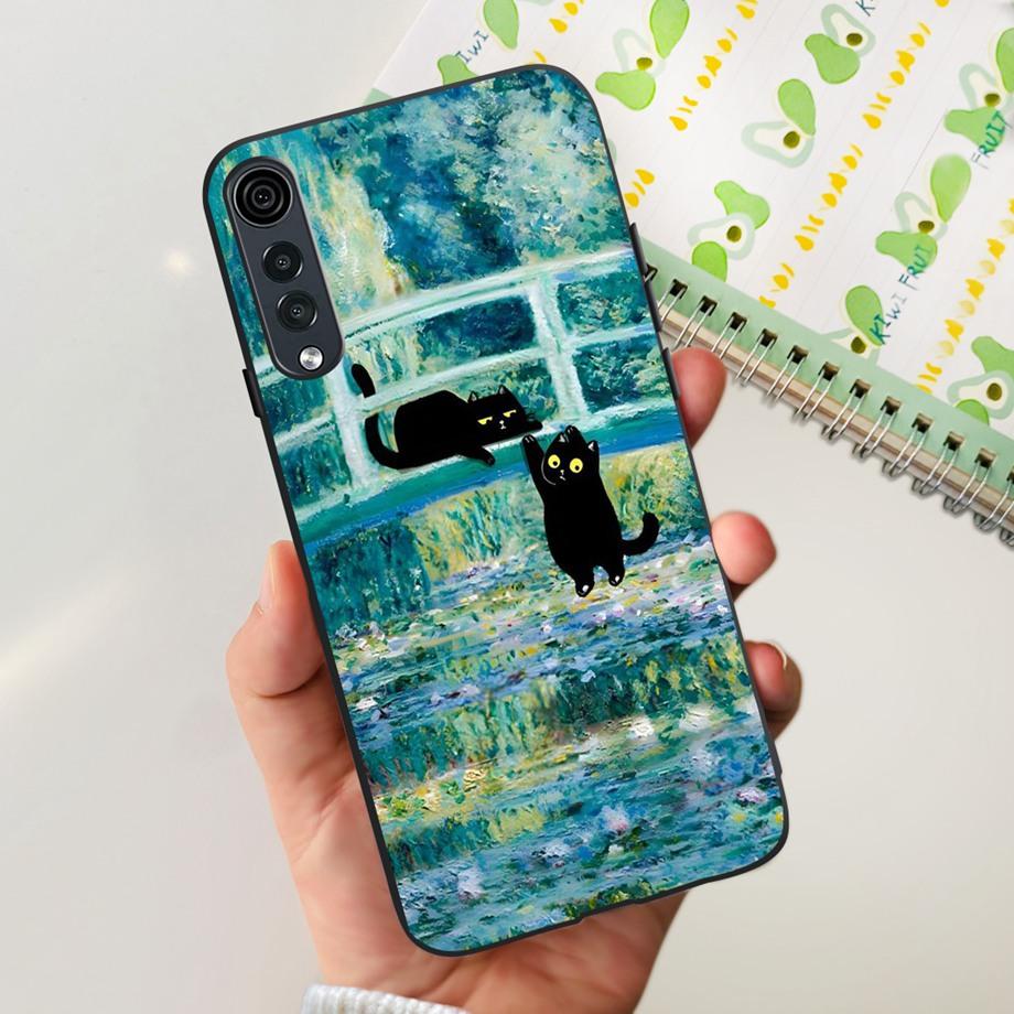 For LG Velvet 5G 4G / Velvet 5G UW Case Cute Cartoon Panda Flower Luxury Soft Silicon Phone Case Back Cover Capas