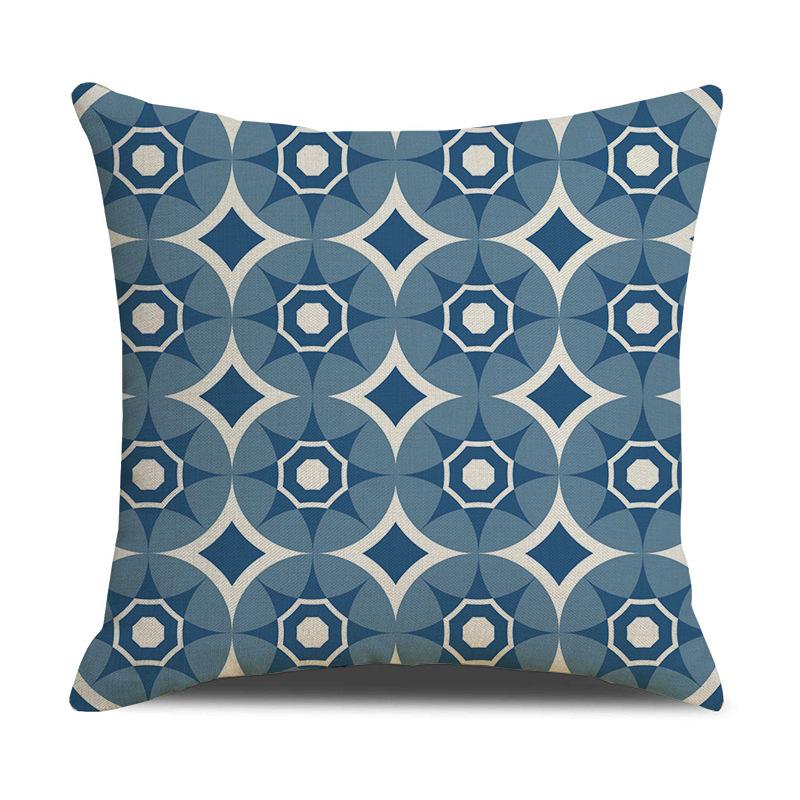 Nordisches Geometrisches Mandala Leinen Kissenbezug Digitaldruck Auto Sofa Bett Kissen Kissenbezug Zuhause