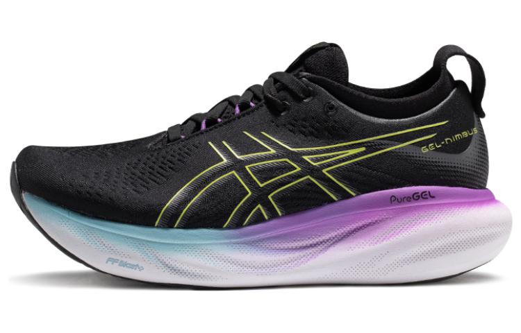 Asics Wmns Gel Nimbus 25 Wide Black Glow Yellow 37