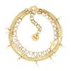 Logo Design Sparkling Bracelet Women Bracelets Gold B1722DVOCY-D301