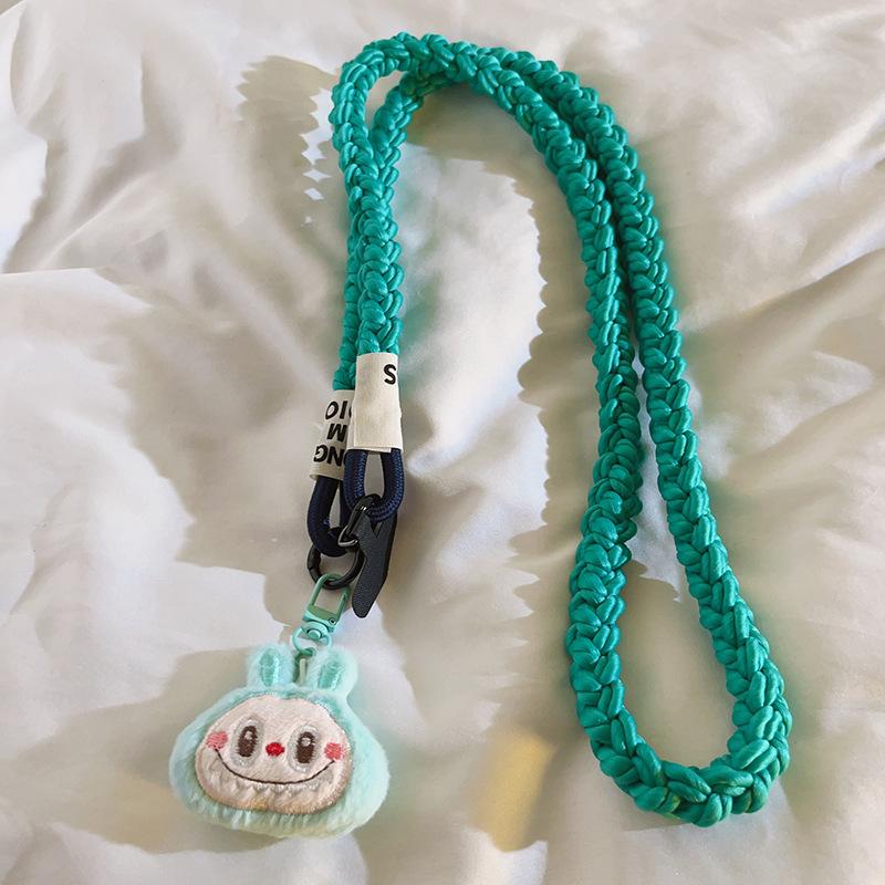 Kawaii Labbubu Phone Strap Long Single Shoulder Cell Phone Lanyard  With Pendant Adjustable Phone Leash  Anti Loss Rope