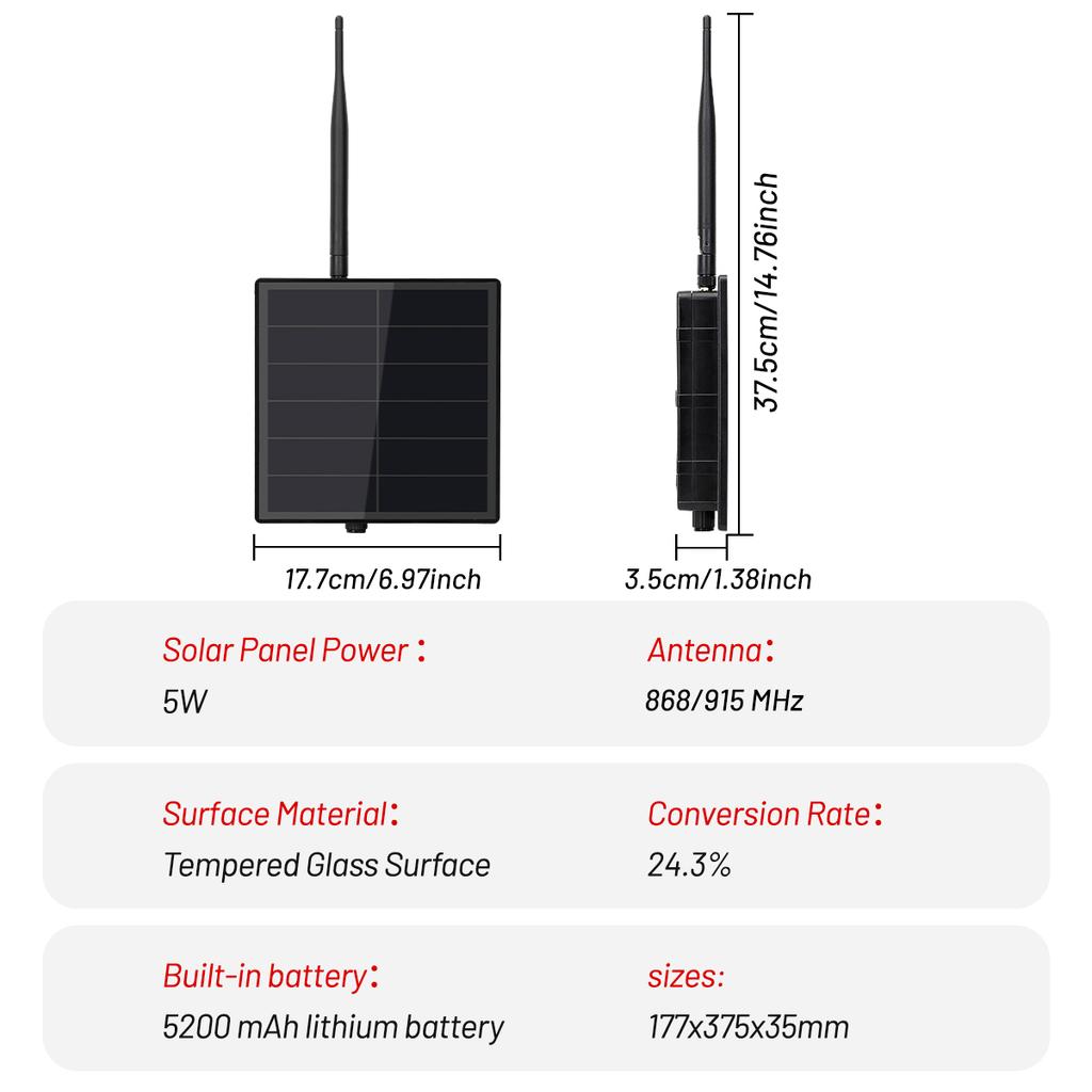 D5 Solar Panel Kit 5V for Solar Powered Dev-Board Mesh Network Heltec LoRa32 V3 Meshtastic Meshcore ESP32 868MHz 915MHz