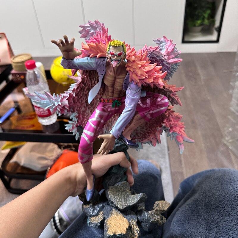 34cm One Piece Anime Donquixote Doflamingo Portrait of Pirates Action Figure Collection Model Doll Gifts Toys Decoration Gifts