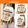Lightweight Capybara Cartoon Backpack With Cartoon Print And Multiple Compartments For School Education