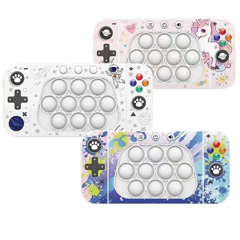Pop Push Bubble Fidget Sensory Toys Whack A Mole Music Quick Press Bubble Game Machine Squeeze Stress Relief Toy Gifts for Kids