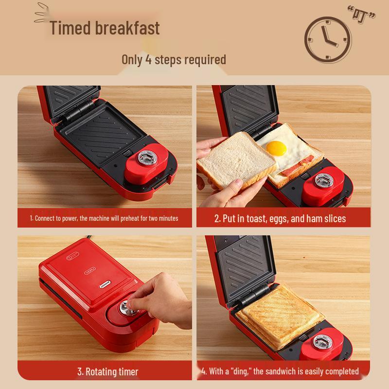 Yidepu Frühstücksbrot- und Waffelmaker, Abnehmbarer Mini-Schnellkochtopf für leichte Mahlzeiten