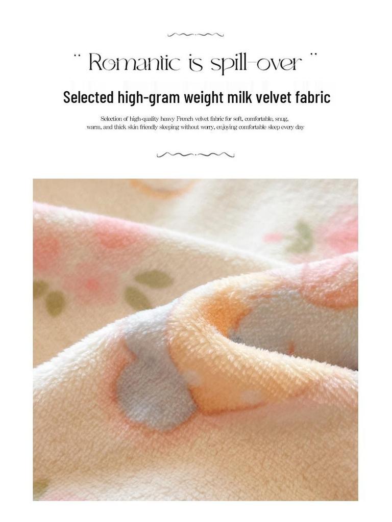 Women's Plush Velvet Fleece Bedding Set: Flannel Duvet Cover and Sheets