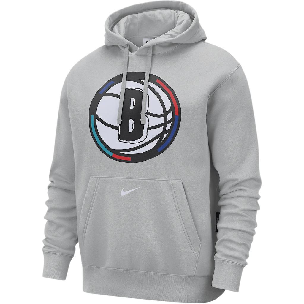 New Nike Brooklyn Nets Club City Edition Men's Nike Nba Fleece Pullover Hoodie FZ0588-007