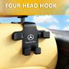 Multifunctional Car Logo Hooks Seat Back Hook Cell Phone Holder Interior Accessories For Benz AMG Exclusive W204 W222 W205 W203