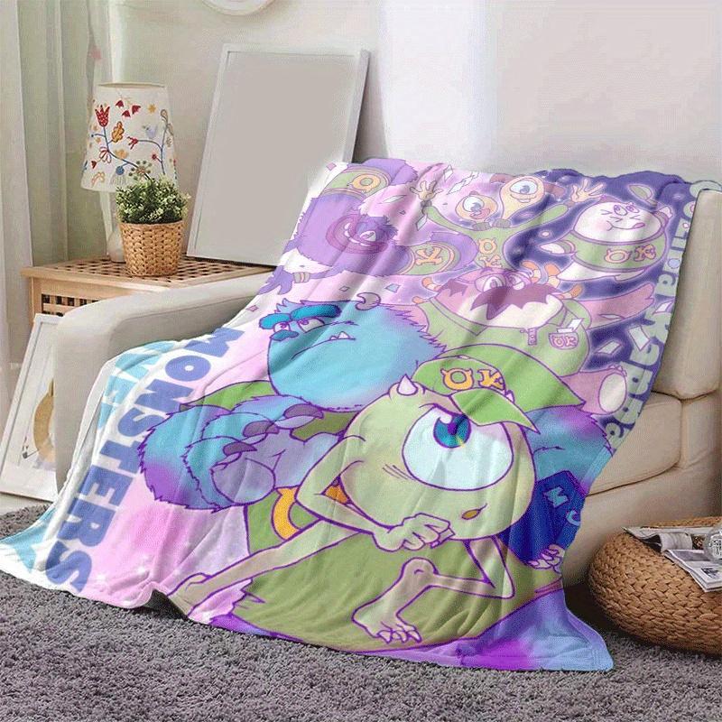 1pc Monsters, Inc. Printing Blanket - Soft, All-Season Throw for Office Blanket,  | Personalized Gift with Adorable Cartoon Design