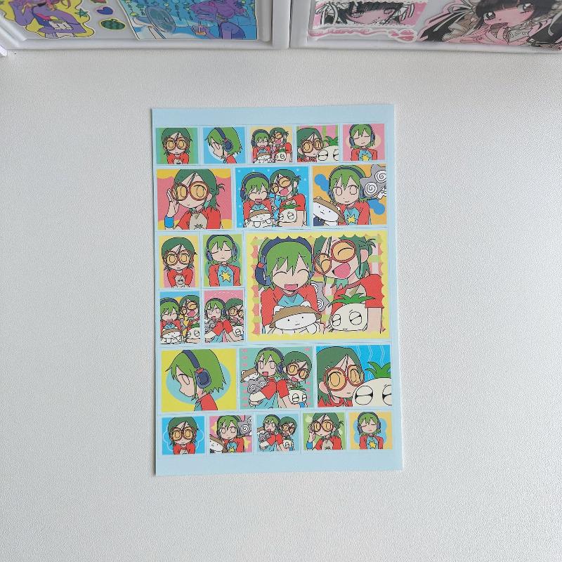 

1Sheet Cute Girl Stickers Hand Account Planner Diary Notebook Kawaii Cartoon Character Decals DIY Decorative Sticker