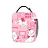 Maries Cat Insulated Lunch Bags Cooler Bag Reusable,Meal Container Cute Kitten Anime Large Tote Lunch Box Food Bag