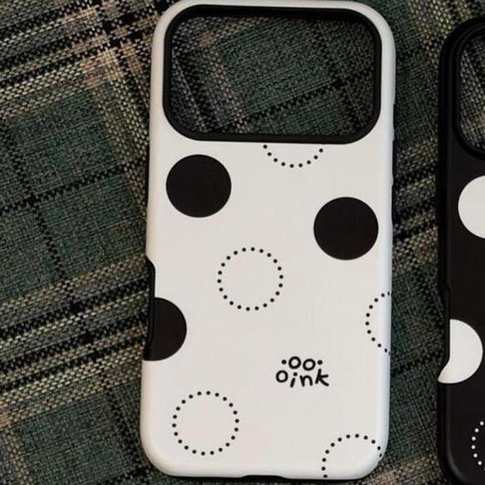 

Luxury Clmj Ins Korean polka dot party Phone Case for iPhone 17 17e 16 15 14 13 12 11 XS XR XSMAX Air Pro Max Plus Double-layer iPhone 14 Plus