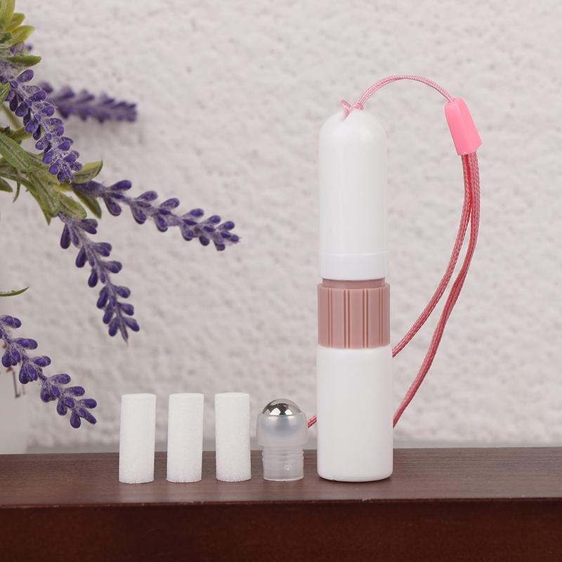 2 In 1 Blank Nasal Inhaler Sticks Essential Oil Bottle Aroma Diffuser Empty Nasal Aromatherapy Inhalers Tubes With Lanyard
