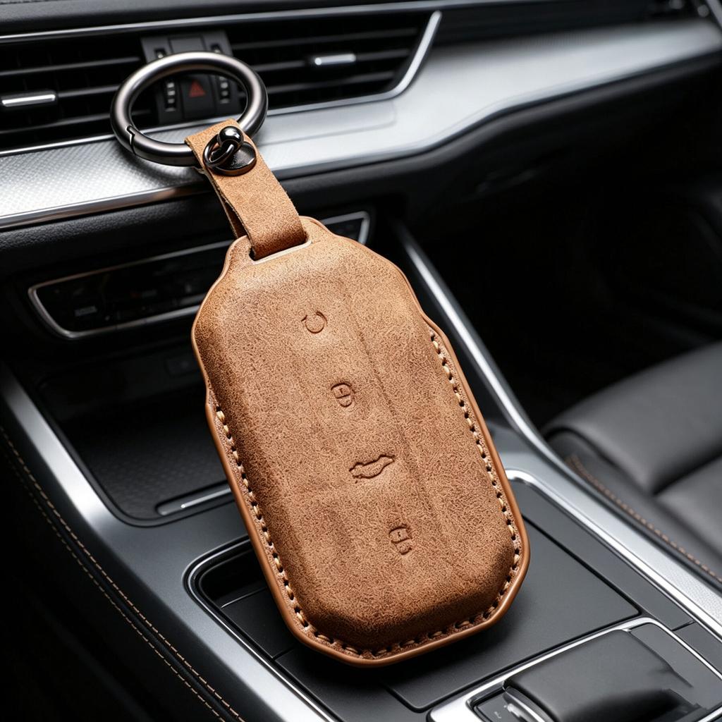 Leder Schlüsselanhänger Schlüsselabdeckung Hülle Für Chery Jaecoo J5 J7 2025 Gaco 5 Schlüsselhalter Halter Auto Zubehör