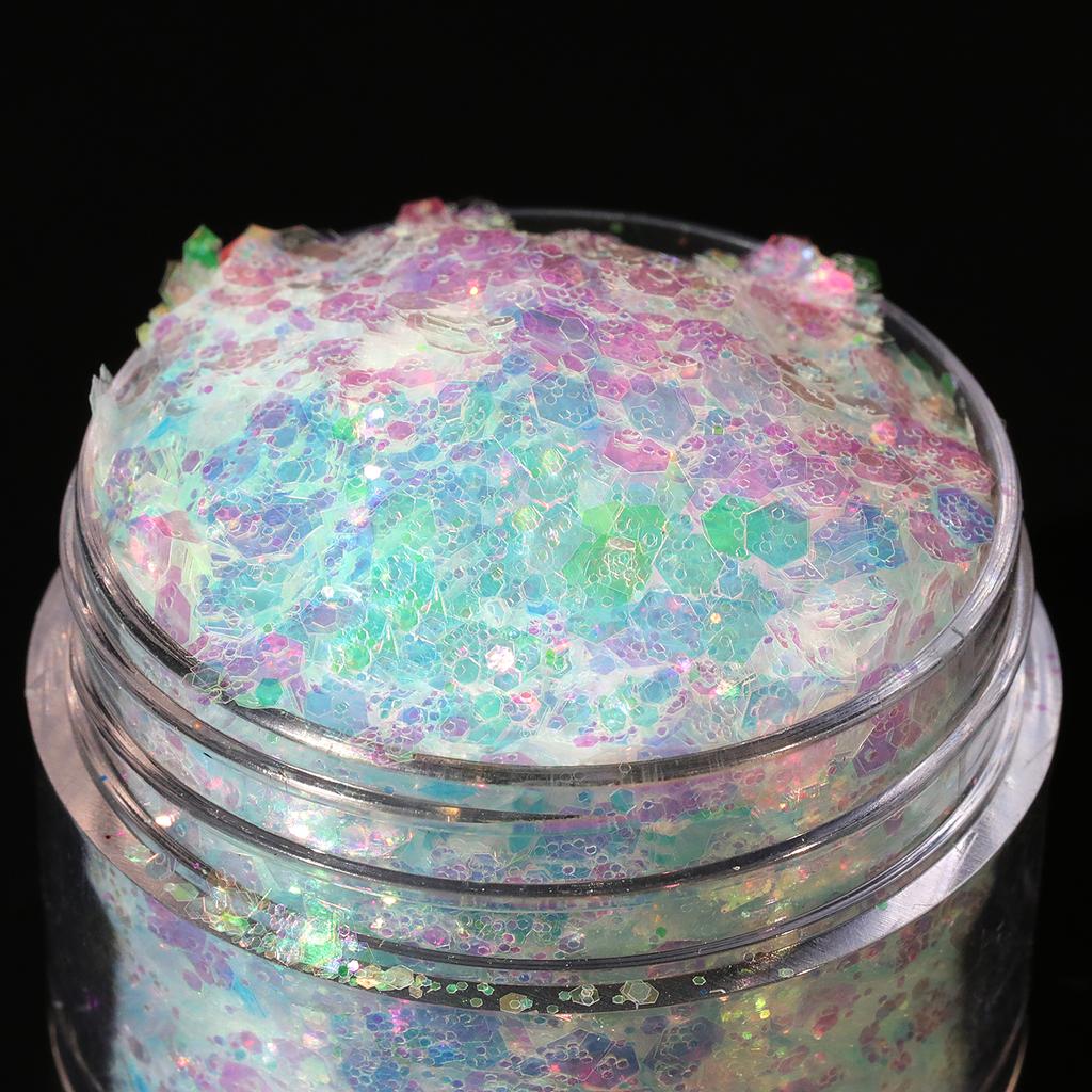 Holographic Chunky Glitter  Art Powder Iridescent Sequins Flakes Eco-Friendly PET Material Festival  Decoration