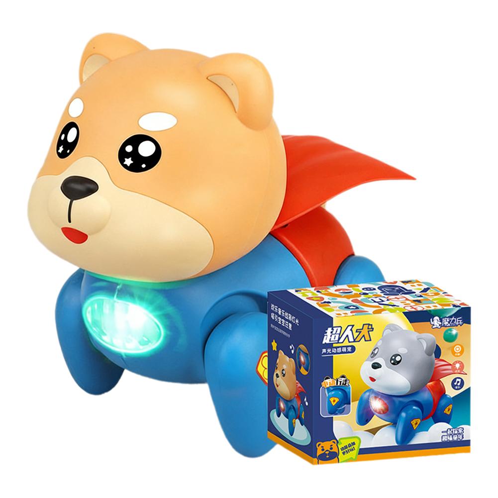 Electric Walking Crawling Dinosaur Dog Pig Toy With Music & Led Light, Musical Electronic Pet Animal Toys For Babies Toddlers