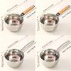Multipurpose Water Scoops Wooden Handle Water Spoon Small Saucepan Soup Ladle  Kitchen Cooking