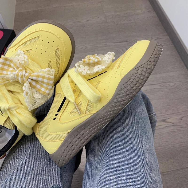 

Women s autumn new bow little white shoes show feet small sports casual board shoes bread shoes 40